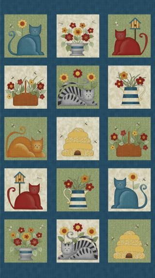 A block panel of Cats in different colours