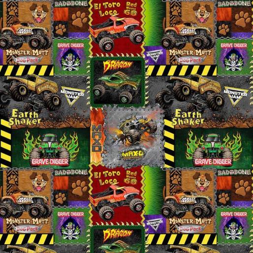 Monster Truck Patch Littondale Fabrics