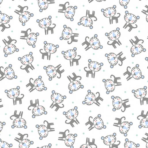 baby tiger flannel white