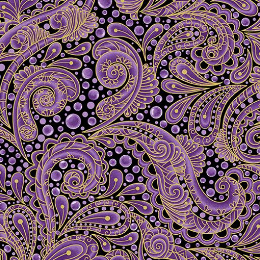 bubble purple paisley