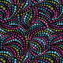 multi coloured dotted swirls