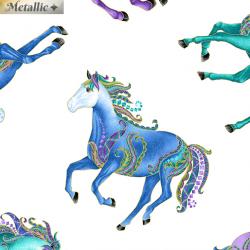 TOSSED multi coloured HORSES