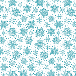 turquoise snowflakes on a white background